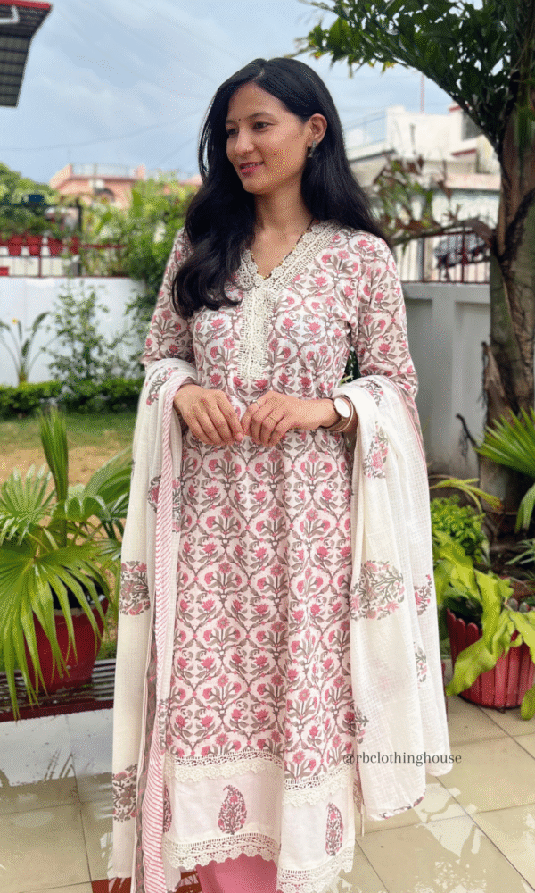 Embroidered Cotton Suit Set