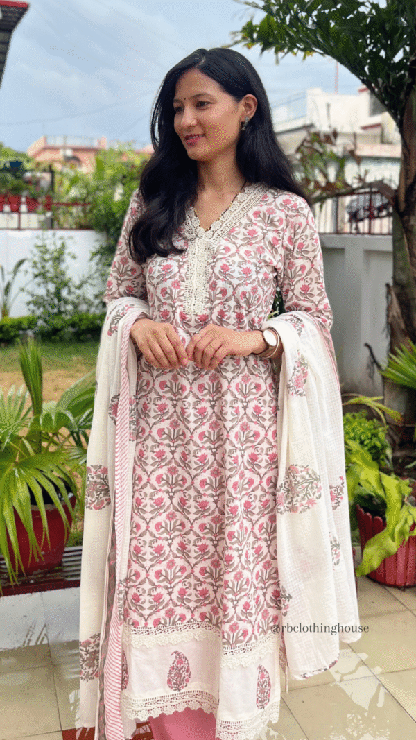 Embroidered Cotton Suit Set