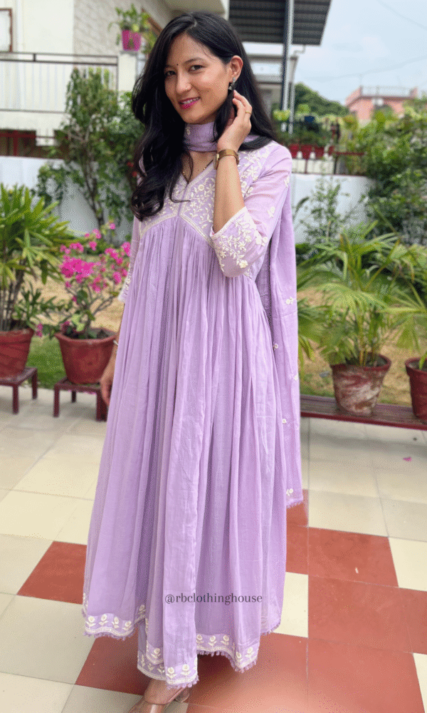 Alia Style Mul Cotton Flared Suit Set