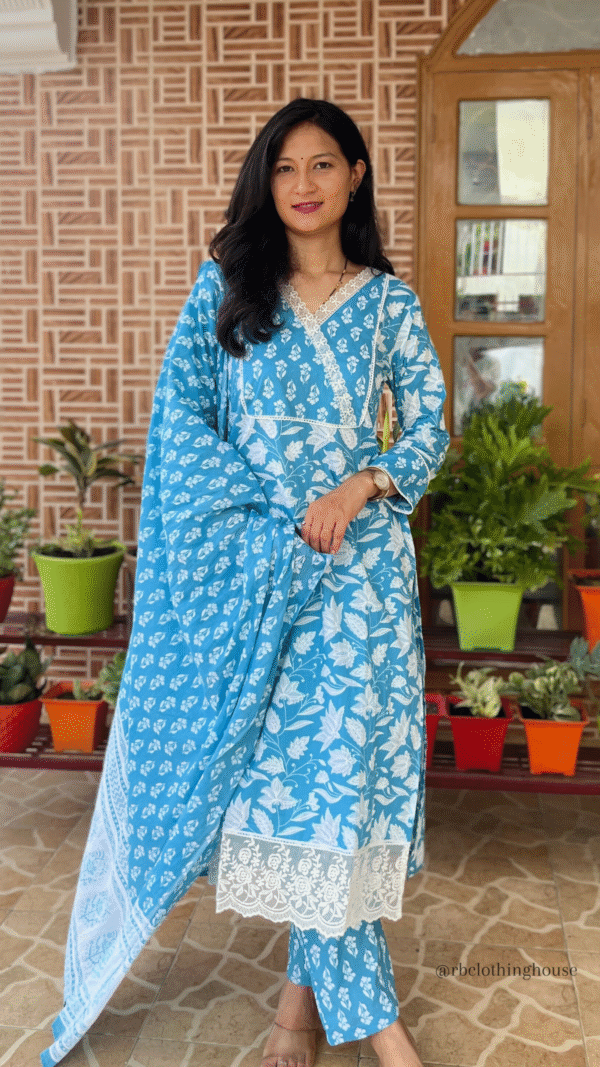 PRINTED COTTON SUIT SET