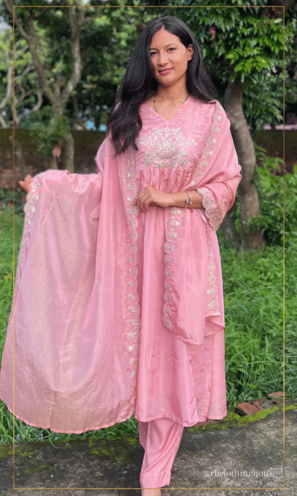 Shimmer Tissue A-Line Suit Set