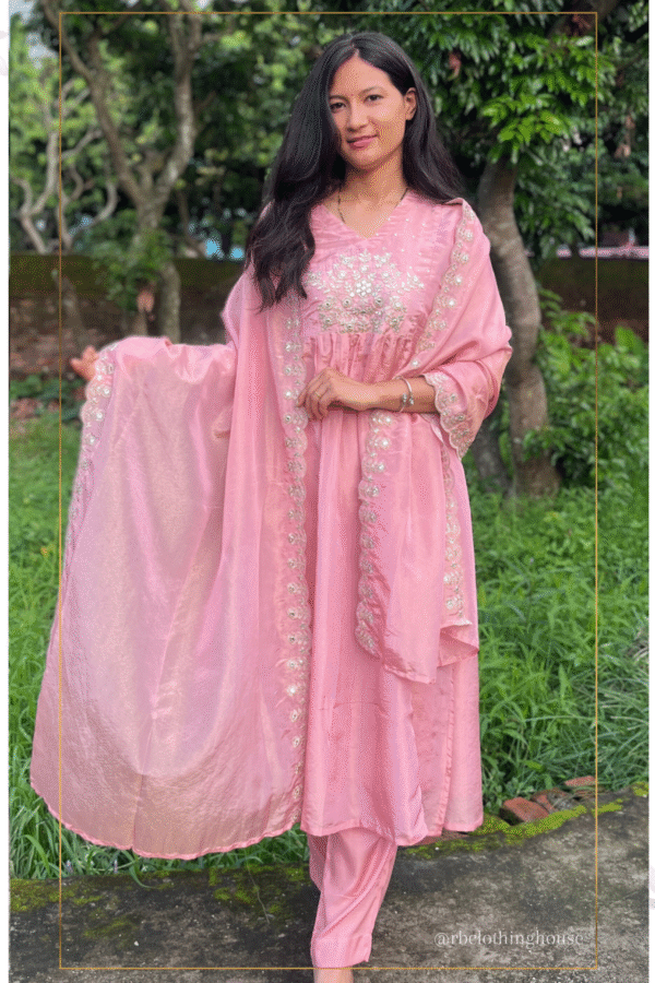 Shimmer Tissue A-Line Suit Set