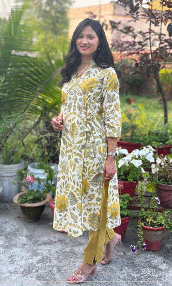 Floral Printed Cotton Kurta Pant Set