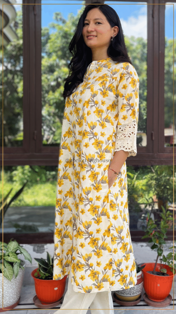 Ethnic Wear || Cotton Flex Kurt Pant Set