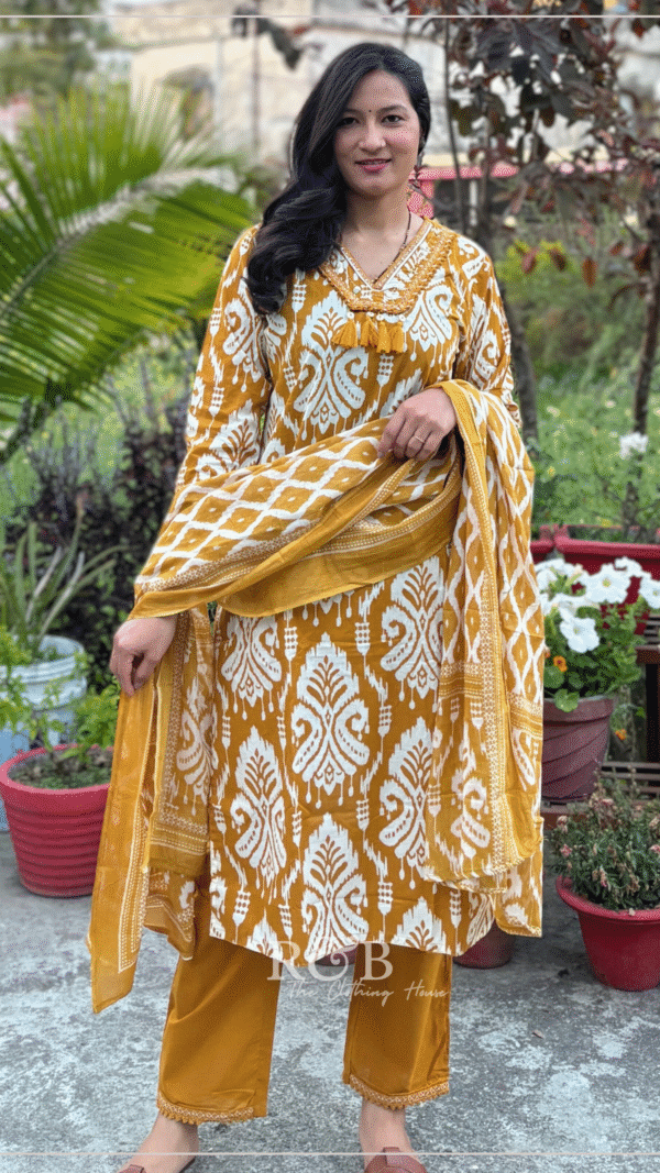 IKAT PRINT COTTON SUIT SET