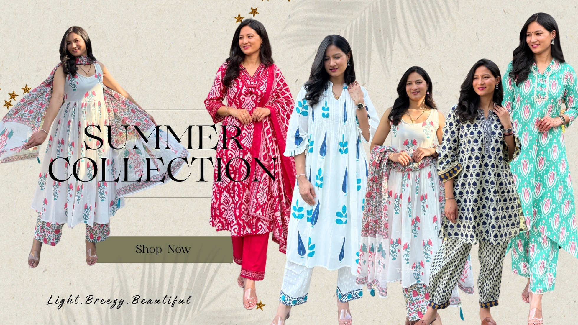 Fashion Sale Boho Homepage Website Design (Blog Banner)