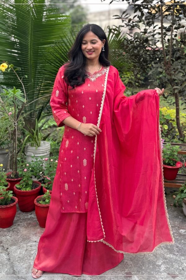 Shimmer Tissue Palazzo Set