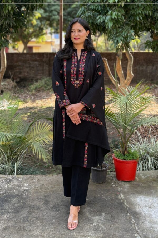 Soft Woollen Black Suit Set