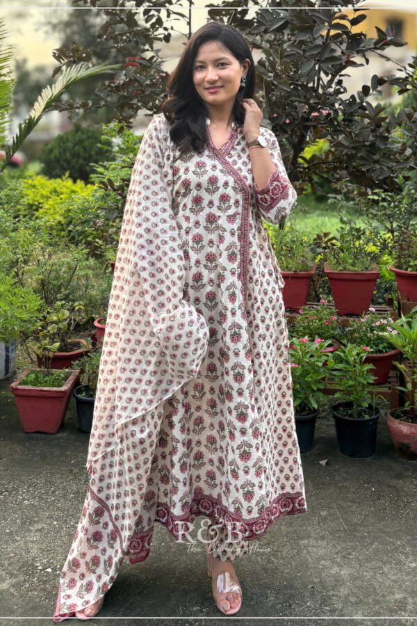 Cotton Printed Angrakha Set