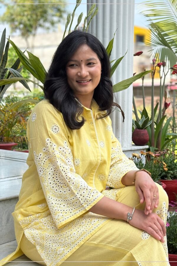 Elegant Yellow Hakuba Co-ord Set