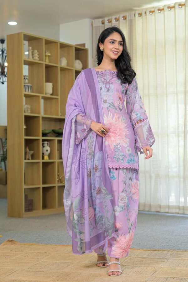 Mul Cotton Farshi Set with Floral Prints